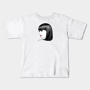 Beautiful young woman with black hair Kids T-Shirt